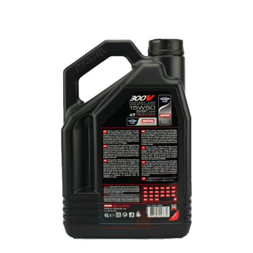 MOTUL 300V FACTORY LINE ROAD RACING 4T MOTOR OIL - 15W50 4L PACKAGE OF 4
