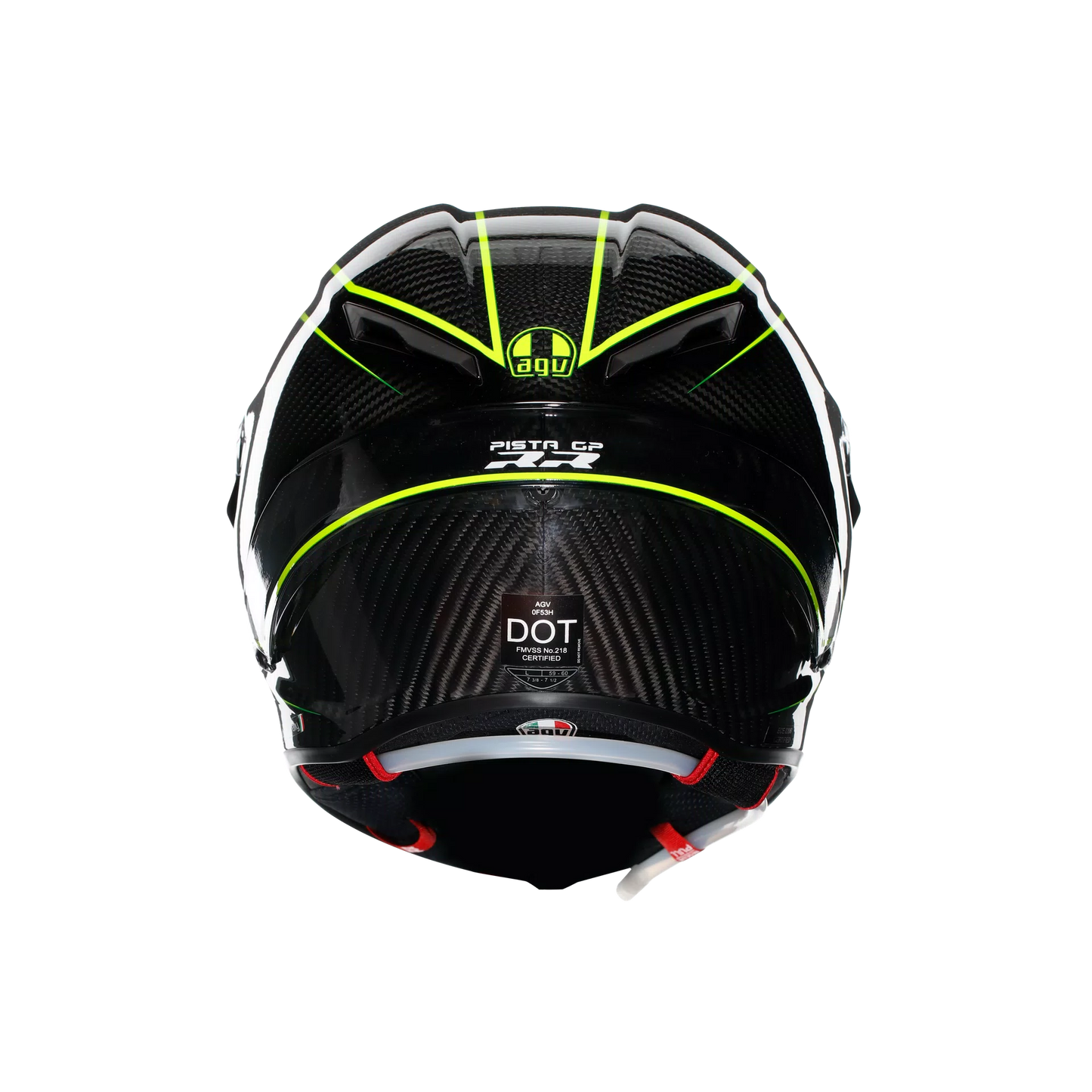PISTA GP RR PERFORMANTE CARBON/LIME - MOTORBIKE FULL FACE HELMET E2206 DOT